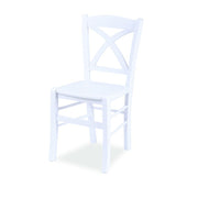 Sedia in legno di faggio bianca seduta in multistrato 45x45xh.89 cm EFFEZ