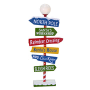 Cartello metallo indicazioni led multicolor cm46x16,5h106,5