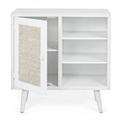 Credenza con anta e tre ripiani Bianco MONTIEL 66x30x h64,5 cm