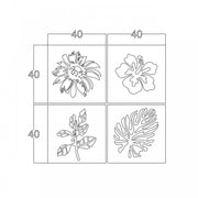 Decorazione murale nera astratto cm 40 x 40 x 4 EFFEZ