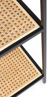 Libreria in acciaio Sagomata quattro ripiani Antracite ELYOT 85,5x25,5x h131 cm