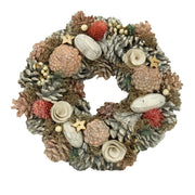 Crown with pink pine cones ø30h7,5 cm