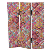 Paravento stampa 3 ante maioliche cm 120,6x2,5xh180,6x2,5xh180