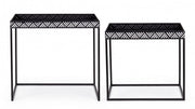 Set 2 tavolini metallo nero Inky