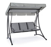 Dondolo in acciaio tre posti Antracite GRELY 190x120x h185 cm