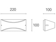 Applique 10W Led 4000K  linea lhasa  bianco