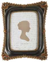 Portafoto nero bordo oro grande te-2221cm. 20,4 x 3 h 26