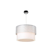 Lampada a sospensione Polo MDL2355 in tessuto grigio EFFEZ